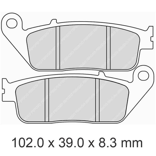 Ferodo Sintered HH Rear Brake Pads for Indian Chief Vintage 1811 2014-2017