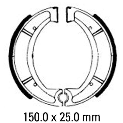 FERODO BRAKE SHOE SET - FSB734 Rear