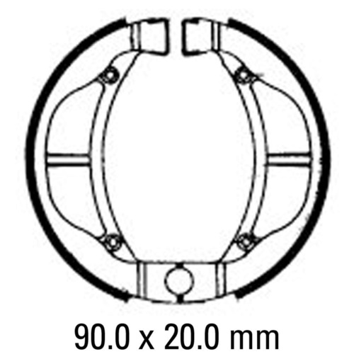 Ferodo Rear Brake Shoes for Kawasaki KX60 1983 to 1998 1999 2000 to 2004