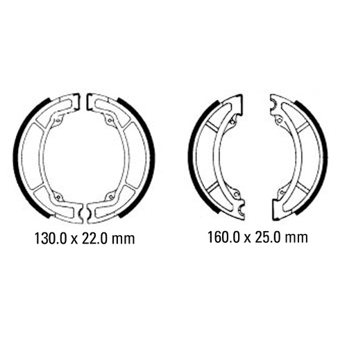 Ferodo Front and Rear Brake Shoes Fits Yamaha YZ400 1977 1978 1979