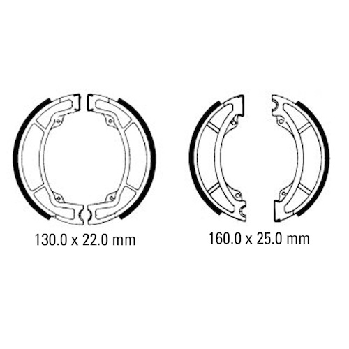 Ferodo Front And Rear Brake Shoes for Yamaha YZ400 1977 1978 1979 Model