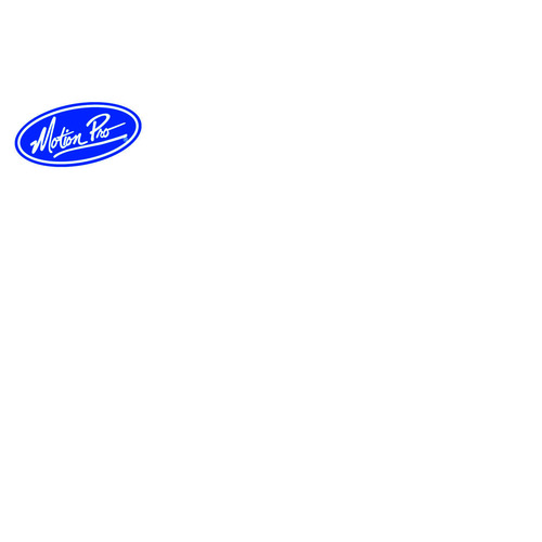 Motion Pro Decal, 4 Inch Oval, White on Blue