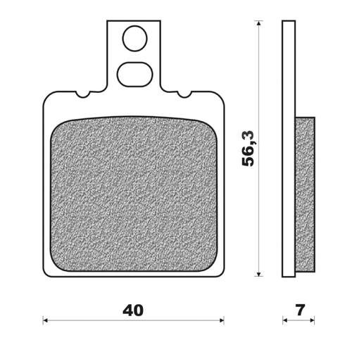 Rear Brake Pads -Touring Organic for Laverda 668 Ghost 1996 to 2000