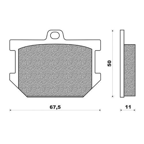 Rear Brake Pads -Touring Organic for Yamaha XS750 1977 to 1979