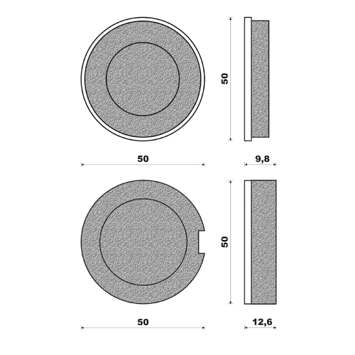 Front Brake Pads Touring Organic for Suzuki GT380 1973 to 1977