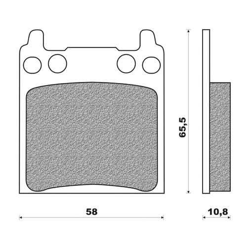 Newfren Organic Touring / Commuting Rear Brake Pad for Honda CB750F1 1976 1977