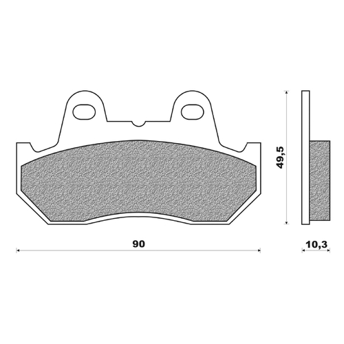 Front Brake Pads -Touring Organic for Honda CBX650E 1983 to 1984