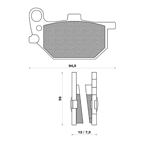Front Brake Pads -Touring Organic for Yamaha XS250S 1980 to 1983