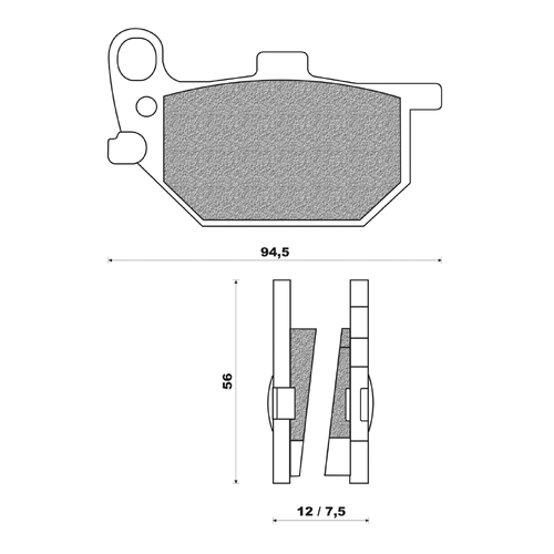 Front Brake Pads -Touring Organic for Yamaha XV750 Virago 1981 to 1983