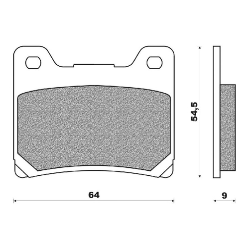 Front Brake Pads Touring Organic for Kawasaki VN1500 Vulcan 1988 to 1989