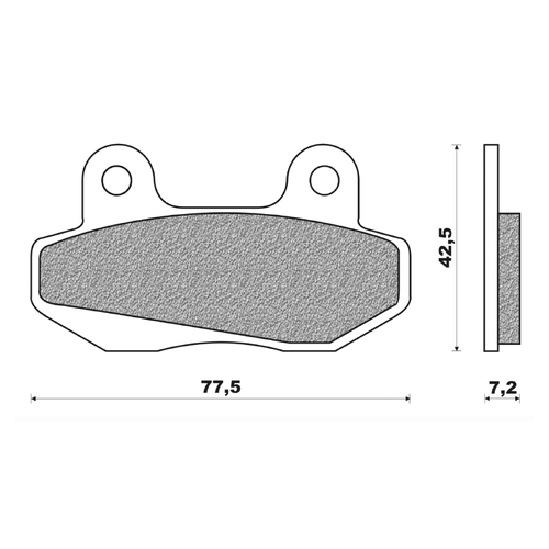 Front Brake Pads Touring Organic for Hyosung XRX125 1999 to 2006