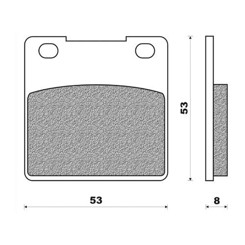 Rear Brake Pads Touring Organic for Kawasaki Z250 Twin 1979 to 1982