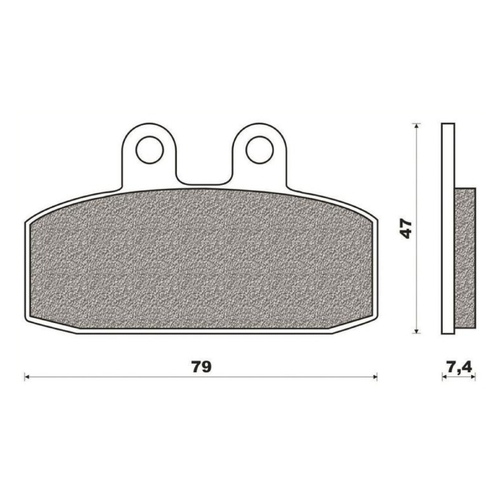 Front Brake Pads Dirt Organic for Aprilia 500 Scarabeo 2009 to 2011
