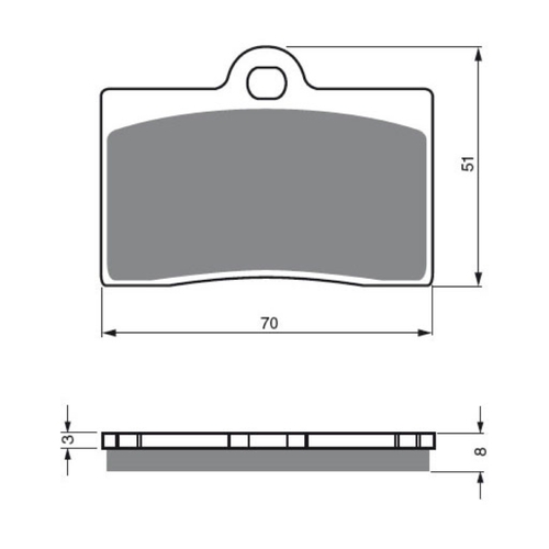 Front Brake Pads Touring Organic for Bimota TESI 2D 2005 to 2006