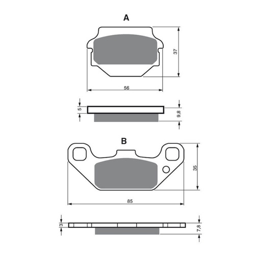 Newfren Front Brake Pad ATV Sintered