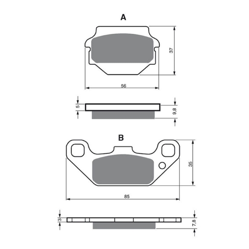 Front Brake Pads ATV Sintered for Suzuki LT250R 1987 to 1992