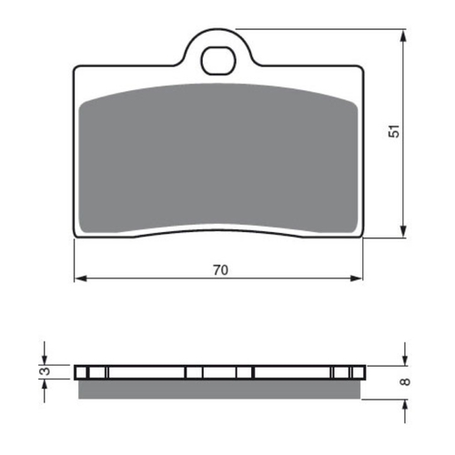 Rear Brake Pads Touring Organic for KTM 125 GS Enduro 1987