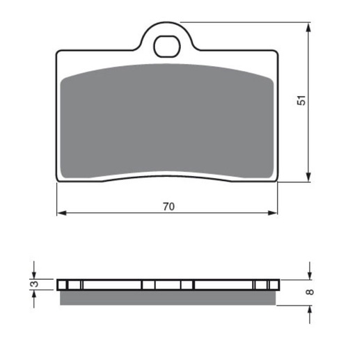 Newfren Brake Pads Touring Organic for KTM 250 GS ENDURO 1986 1987 | 250 MX 1987