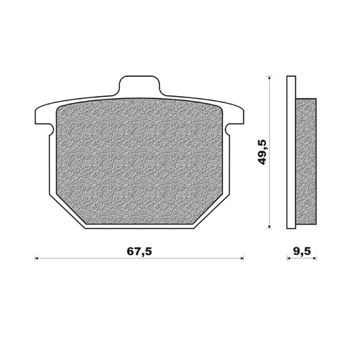 Front Brake Pads Touring Organic for Kawasaki KX125 1988