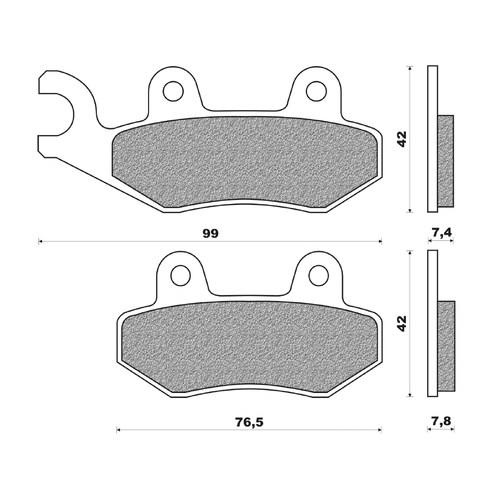 Front Brake Pads Touring Organic for Husqvarna WR125 1992 to 1994