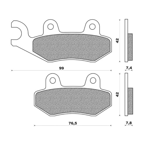 Newfren Front Left Brake Pad Dirt Sintered