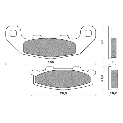 Front Brake Pads Touring Organic for Kawasaki ZXR250 Import 1989 to 1998