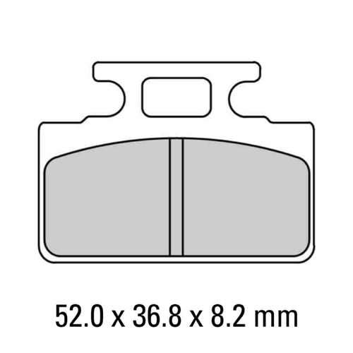Front Brake Pads Touring Organic for Bolwell PGO Sym 50 Mio 2006 to 2007