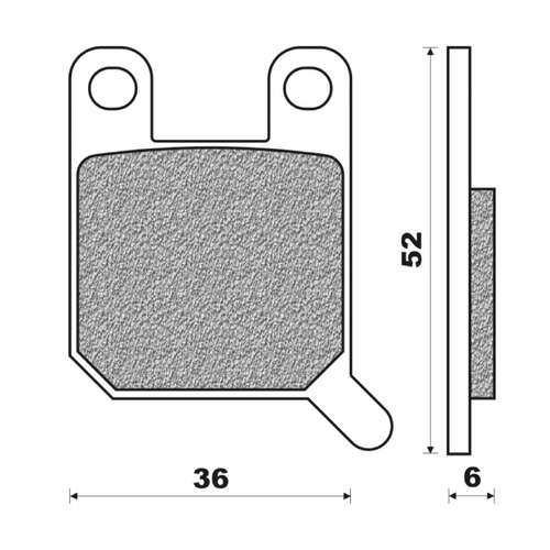 Front Brake Pads Dirt Organic for Derbi 50 Atlantis 2001 to 2005