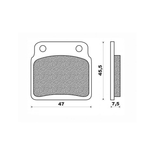 Rear Brake Pads ATV Organic for Hyosung TE450 ATV 2008