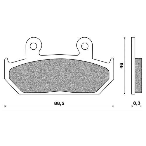 Front Brake Pads Touring Organic for Honda CBR1000F 1987 to 1988