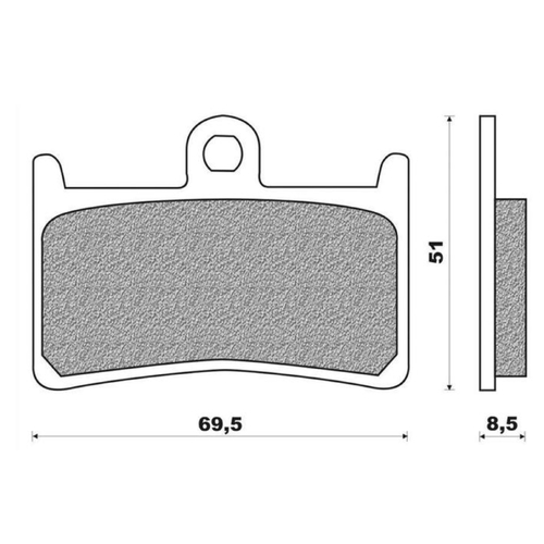 Front Brake Pads Touring Organic for Yamaha FS250 Grey Imp 3LN 1989 to 1993