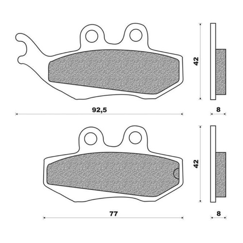 Newfren Front Brake Pads Touring Organic