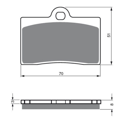 Front Brake Pads Touring Organic for Honda RS125R 1995