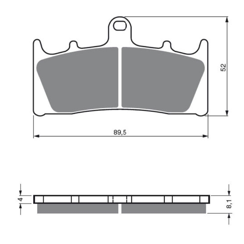 Front Brake Pads Touring Organic for Suzuki GSX-R1000 2001 to 2002