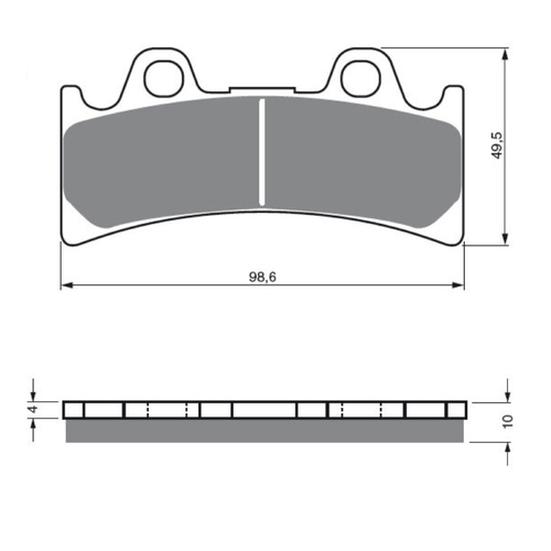Front Brake Pads Touring Organic for Yamaha FZR1000 USD 1994 to 1995