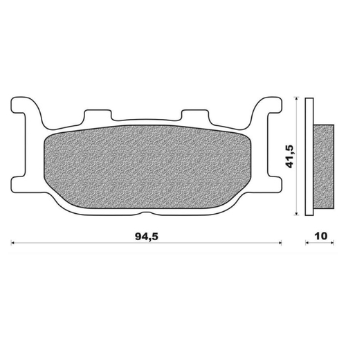 Front Brake Pads Touring Organic for Yamaha XVS1300A 2008 to 2018