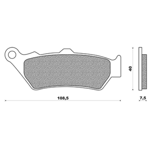 Rear Brake Pads Touring Organic for Triumph 1699 T'bird Commander 2014 - 2019