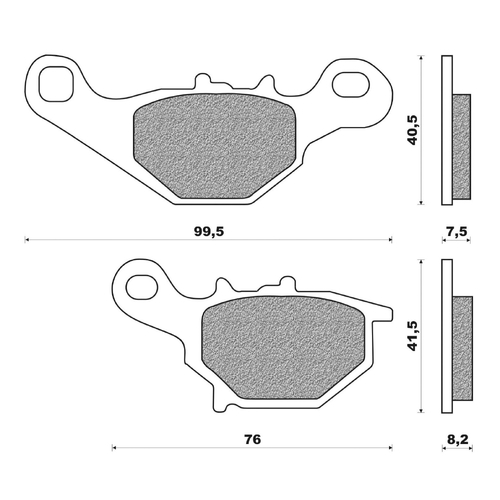 Front Brake Pads Dirt Organic for Yamaha CV50 Jog 2005 to 2008