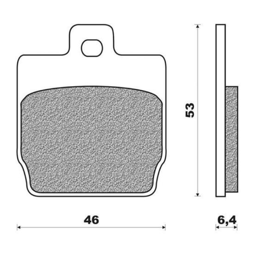 Rear Brake Pads Scooter Elite Organic for Yamaha YQ50 Aerox 2002 to 2009
