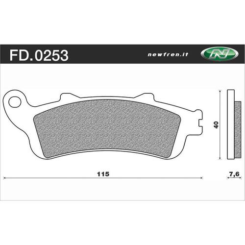 Rear Brake Pads Touring Sintered for Honda VFR800FI 1998 to 1999