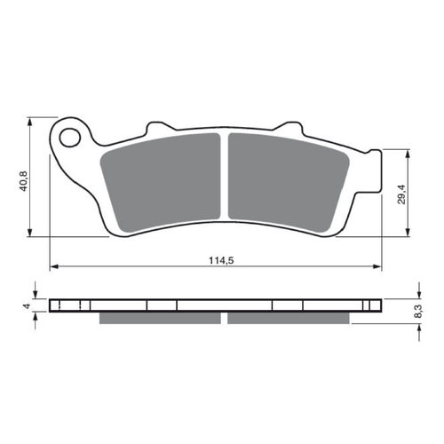 Rear Brake Pads Touring Sintered for Honda VFR800FI 2000 to 2013