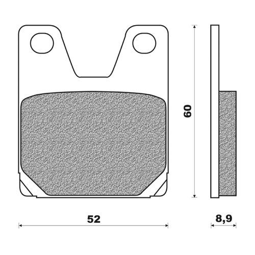 Rear Brake Pads Touring Organic for Yamaha YZF-R1 1998 to 2001