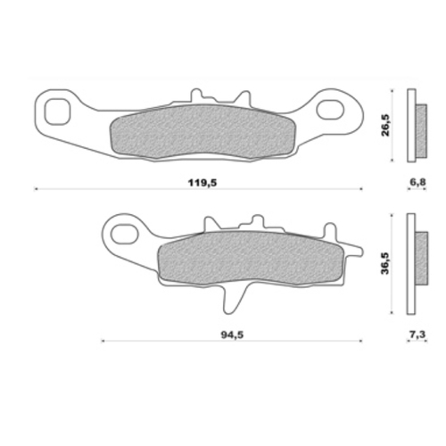 Front Brake Pads Dirt Sintered for Kawasaki KL250 Stockman 2000 to 2021