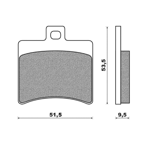 Rear Brake Pads Elite Organic for Aprilia 200 Sportcity 2005 to 2007
