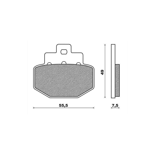 Rear Brake Pads Organic for Piaggio/Vespa Granturismo 200 Heng Tong 2003-2008