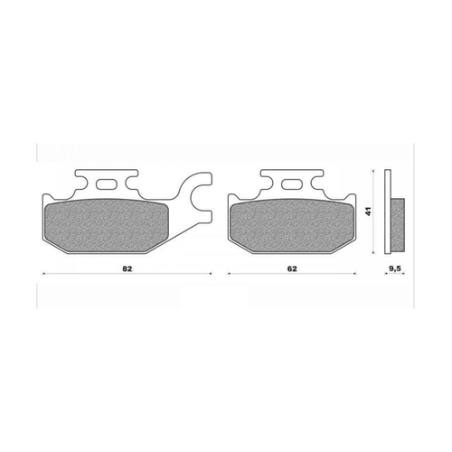 Rear Brake Pads Organic for Yamaha YFM45FX Wolverine 450 4X4 2006 to 2010