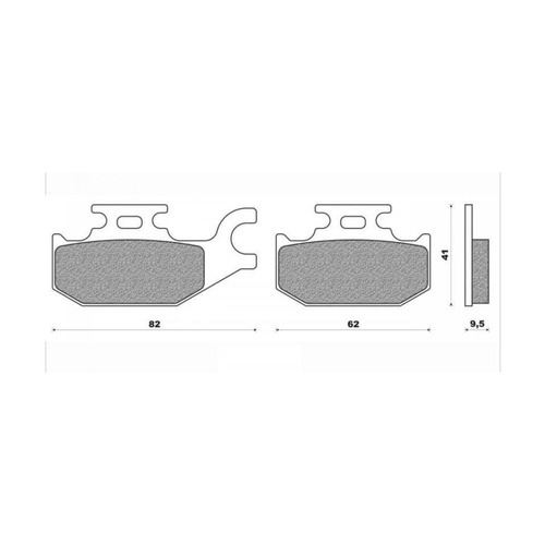 Newfren Front Left Brake Pad ATV Organic