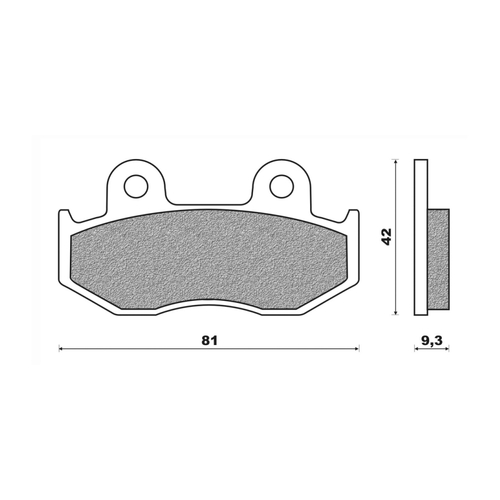 Rear Brake Pads Touring Organic for Yamaha YFZ450 2006 to 2008