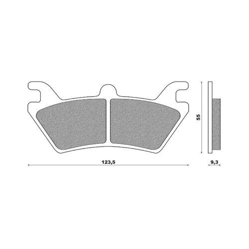 Rear Brake Pads ATV Sintered for Polaris 500 Sportsman 6X6 2000 to 2008