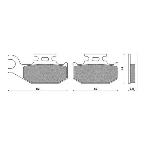 Front Brake Pads ATV Organic for Can-Am Quest 500 2002 to 2003